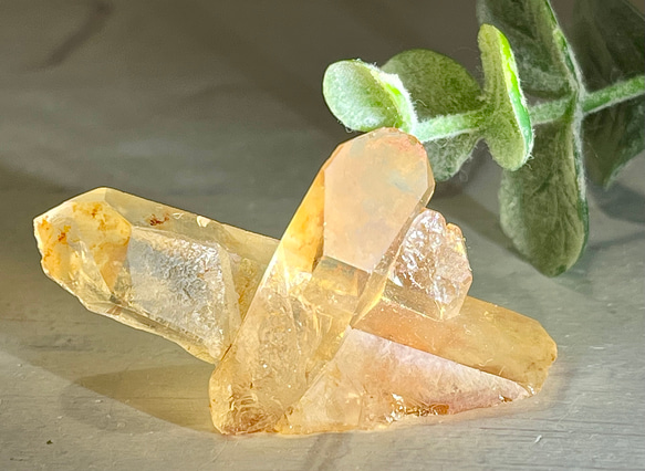 炎の精霊ঌ アンフィボールインクォーツ✨ クラスター 原石 クリスタル