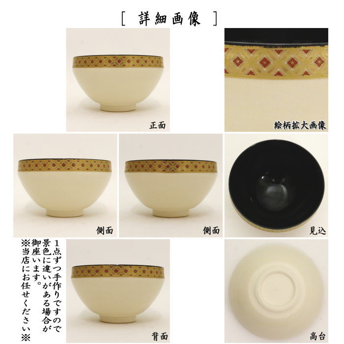 茶器/茶道具 抹茶茶碗】 数茶碗 天目型 七宝 内黒 昌山作 5客セット