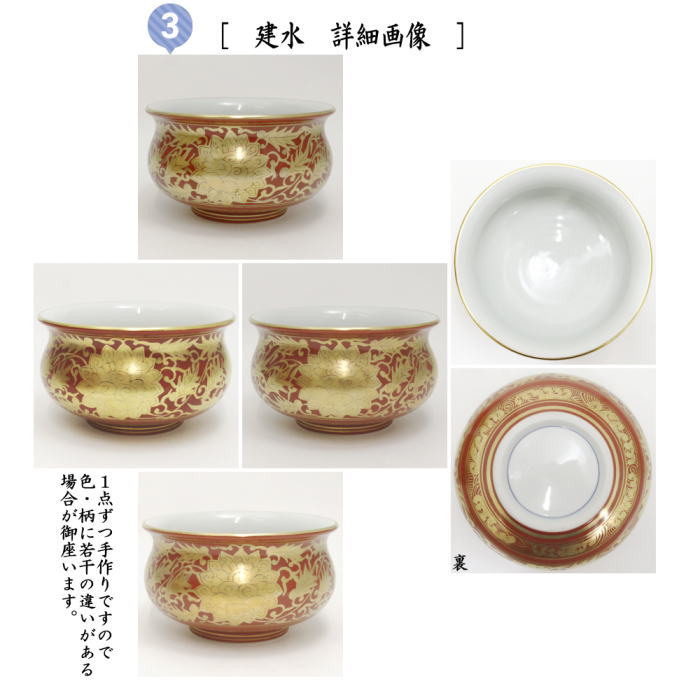 茶器/茶道具 皆具】 金襴手赤地 加藤広明作（加藤利昇窯） – 今屋静香園
