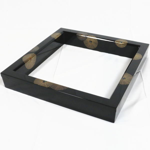 茶器/茶道具 炉縁】 輪島塗り 真塗り 唐松紋 青貝入り 日野拓也作 – 今