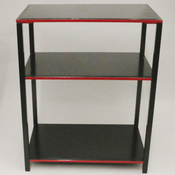 煎茶道具 棚・煎茶棚】 二重棚 黒塗り 面朱 – 今屋静香園