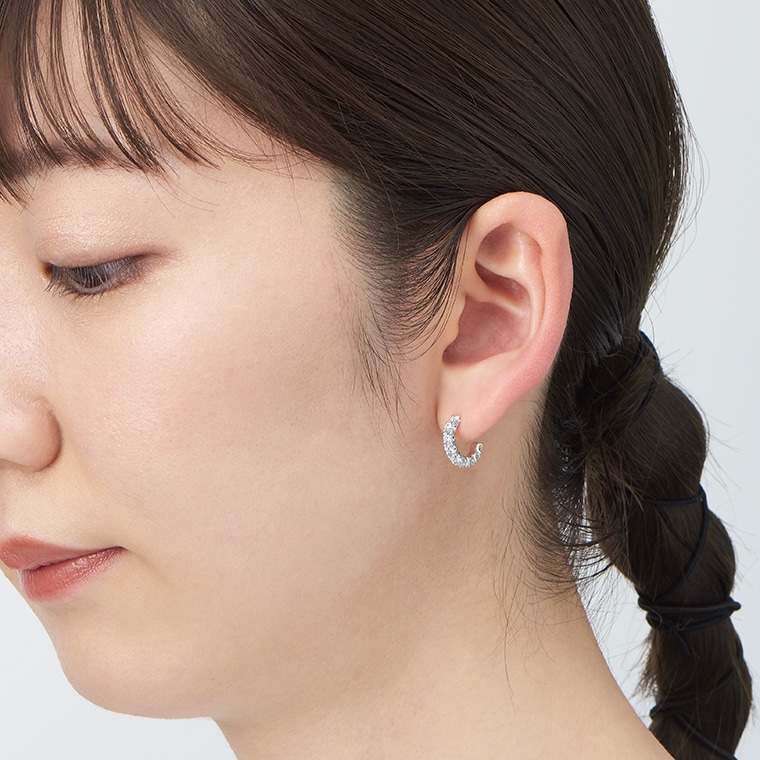 E001 ラボグロウンダイヤモンド/ピアス/0.50ct(ホワイトゴールド