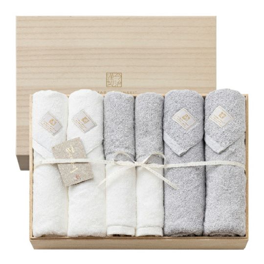 今治謹製 至福タオル 木箱入り バスタオル4枚・フェイスタオル4枚