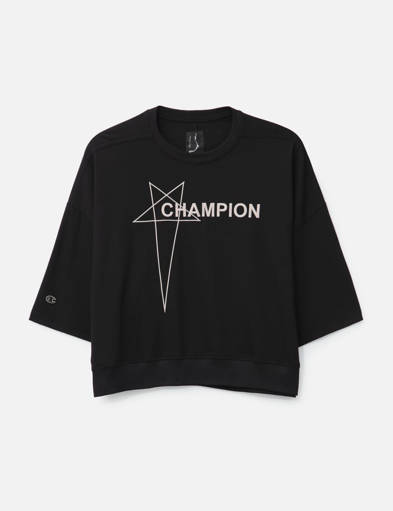 Rick Owens - Rick Owens X Champion Tommy Cropped T-Shirt | HBX