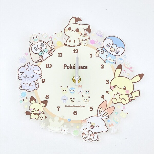 ポケットモンスター ポケピース アクリル壁掛け時計 ポケモン