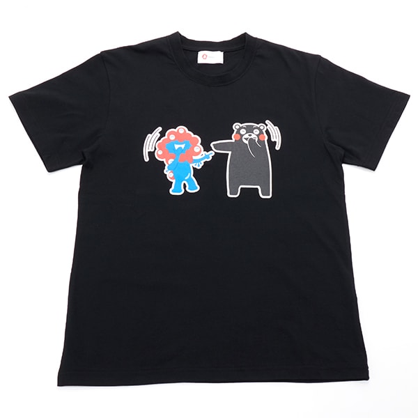 EXPO2025ミャクミャク【くまモン】半袖Tシャツ笑笑ブラックLサイズ
