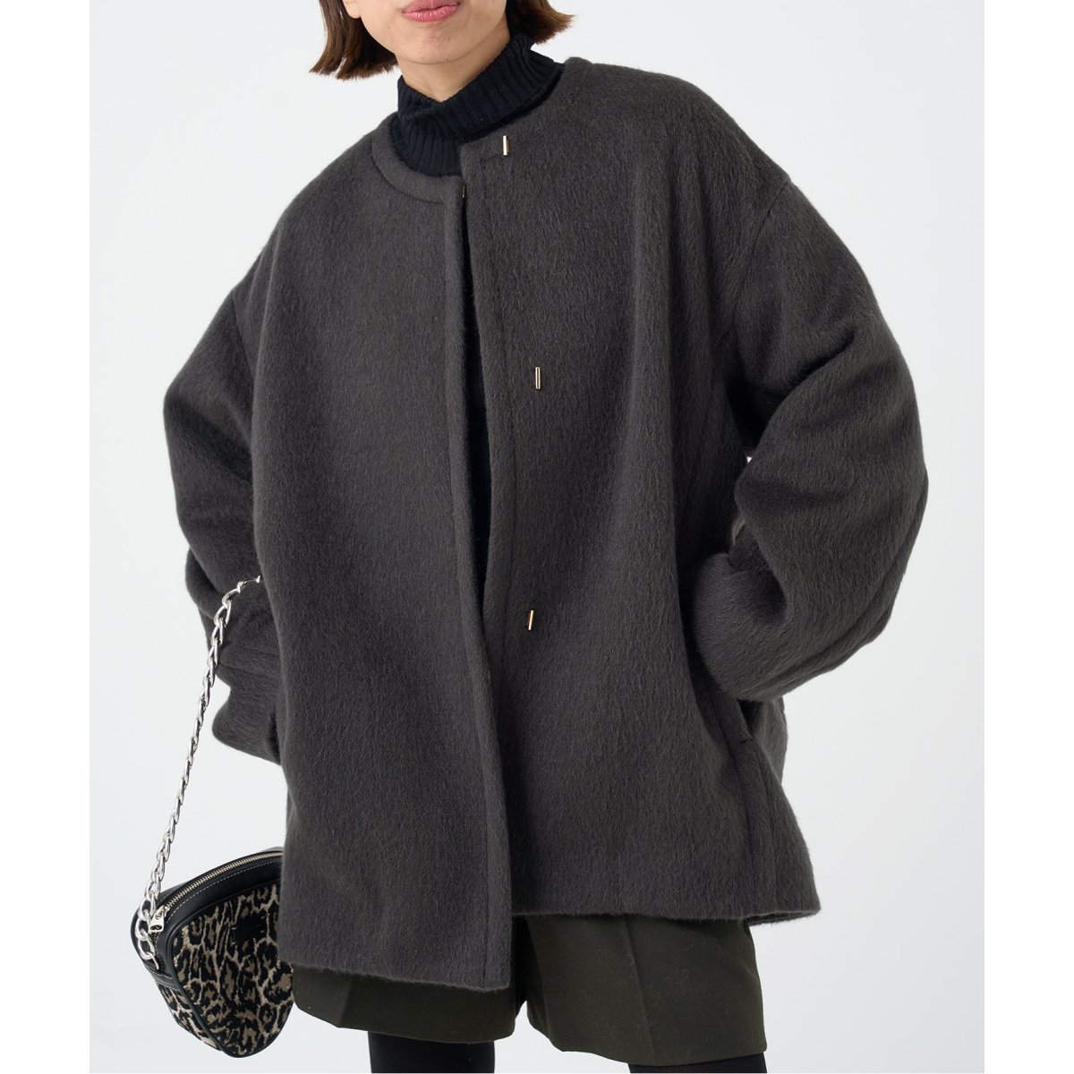 basement onlineモヘアシャギージャケットコート 【公式通販】