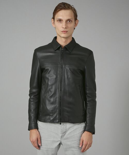 セール】 ラムレザーシングルライダース （レザーブルゾン・ジャケット