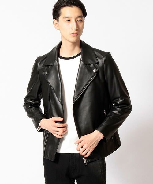 セール】 ラムレザーライダースジャケット （その他アウター）｜COMME