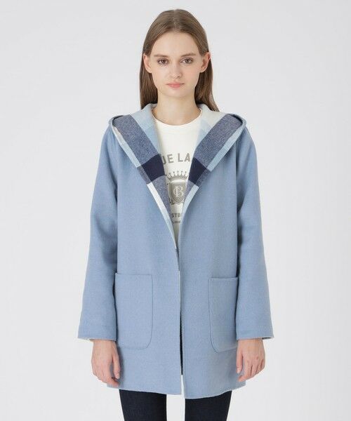 セール】 クレストブリッジチェックリバーポリウールコーディガン