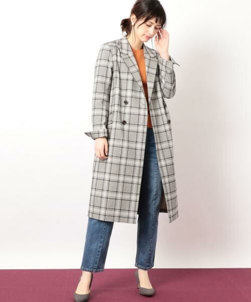 FM C/Li チェック W/チェスターコート （その他アウター）｜green