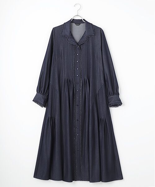 セール】 【OUTLET】オープンカラーワンピース （ロング・マキシ丈