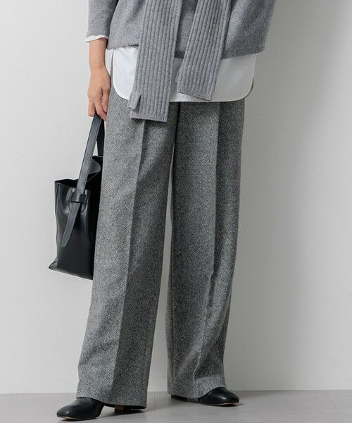 セール】 シルクネップヘリンボーン ワイドパンツ （その他パンツ）｜L