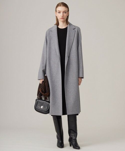 ザディグエヴォルテール 2019 ウール カーフ チェスターコート グレー