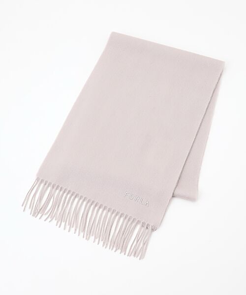 ネックアイテム フルラ（FURLA）カシミヤ100％ フリンジマフラー