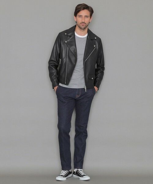 セール】 【Weather proofed Leather】レザーダブルライダース