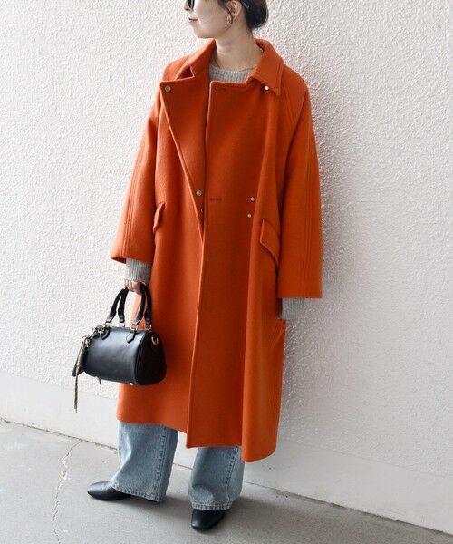 セール】 SHIPS any: バルマカーン コクーン コート 25AW （ステン