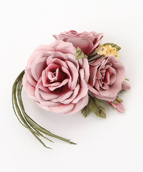 セール】 ローズブーケコサージュ （ブローチ・コサージュ）｜PINK