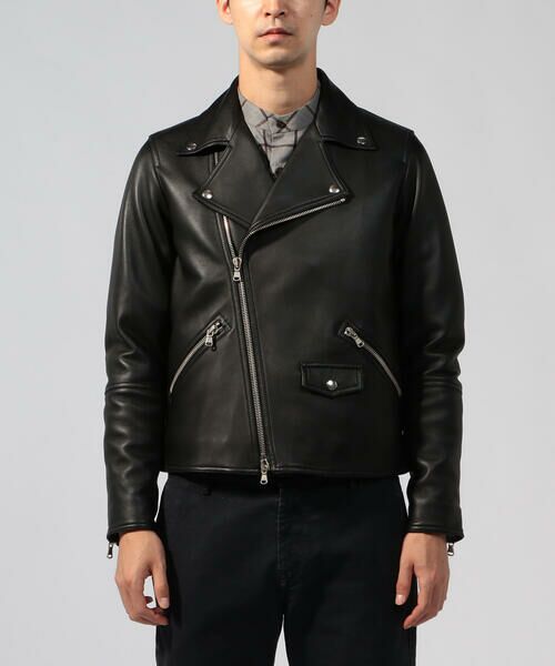 セール】 【別注】DENIM×TOMORROWLAND ラムレザーダブルライダース