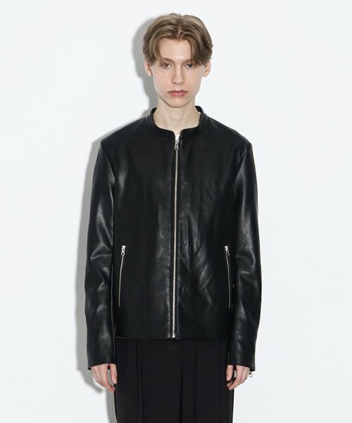 セール】 【WEB限定】シンセティックレザーシングルライダース