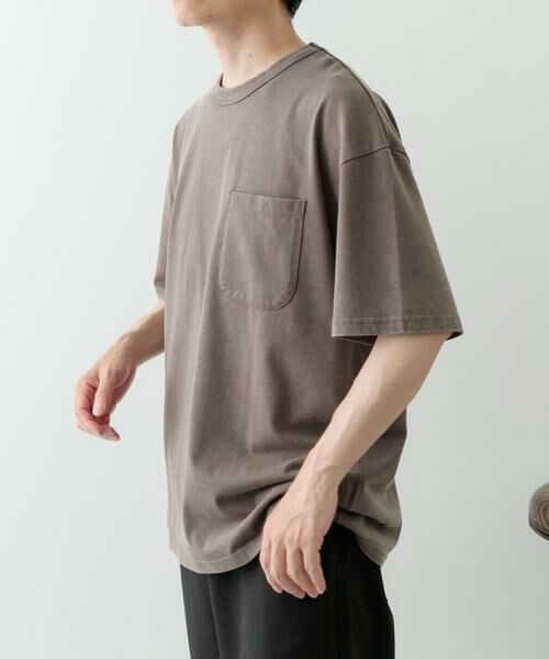 セール】 フェード加工クルーネック天竺ポケットTシャツ （Tシャツ