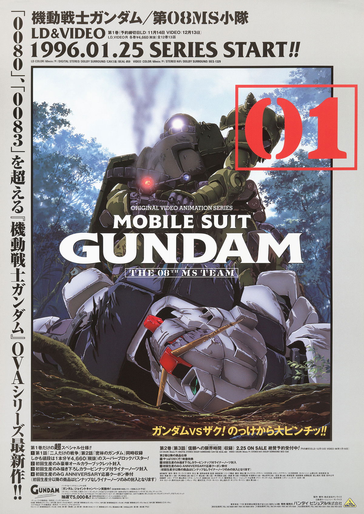 機動戦士 ガンダム 第08MS小隊ポスター 6点まとめ売り 機動戦士