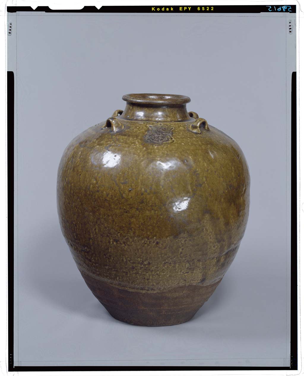 中国 自然釉 人物四耳壷 V R7644 【公式通販】