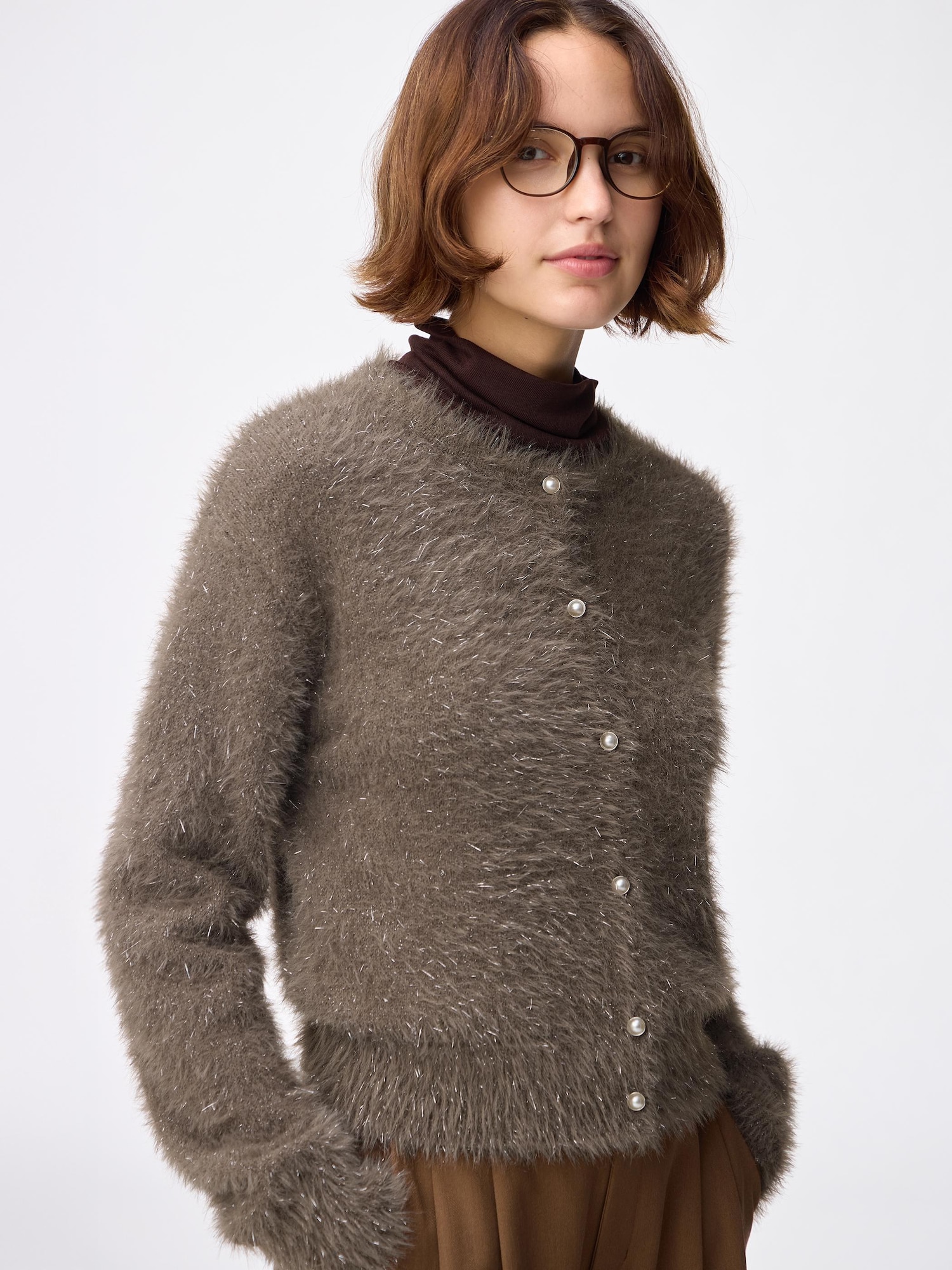 GU公式 | シャイニークルーネックカーディガンZ