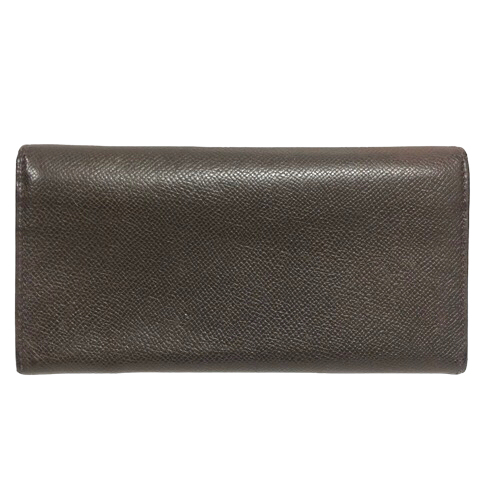 ブルガリ BVLGARI 長財布 二つ折り ゴールドボタン ロゴボタン レザー