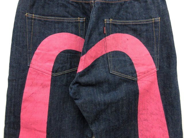 EVISUデニム ピンクデザイン 2001年製 エヴィス EVISU ピンクカモメ