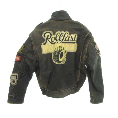 TROVE 本革 レザージャケット ライダース パッチワークデザイン