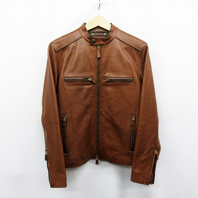 COACH シングルライダース ブラウン coach コーチ 牛革 レザー