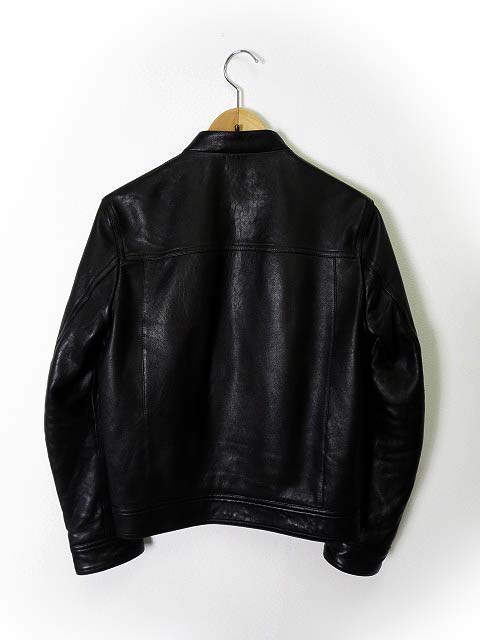 グッチ GUCCI ライダースジャケット シングル 本革 ラムレザー 羊革