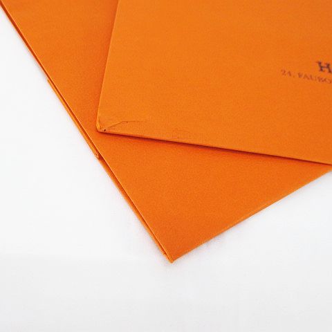 HERMES オレンジ色 紙袋 封筒型 エルメス HERMES 4枚セット 紙袋