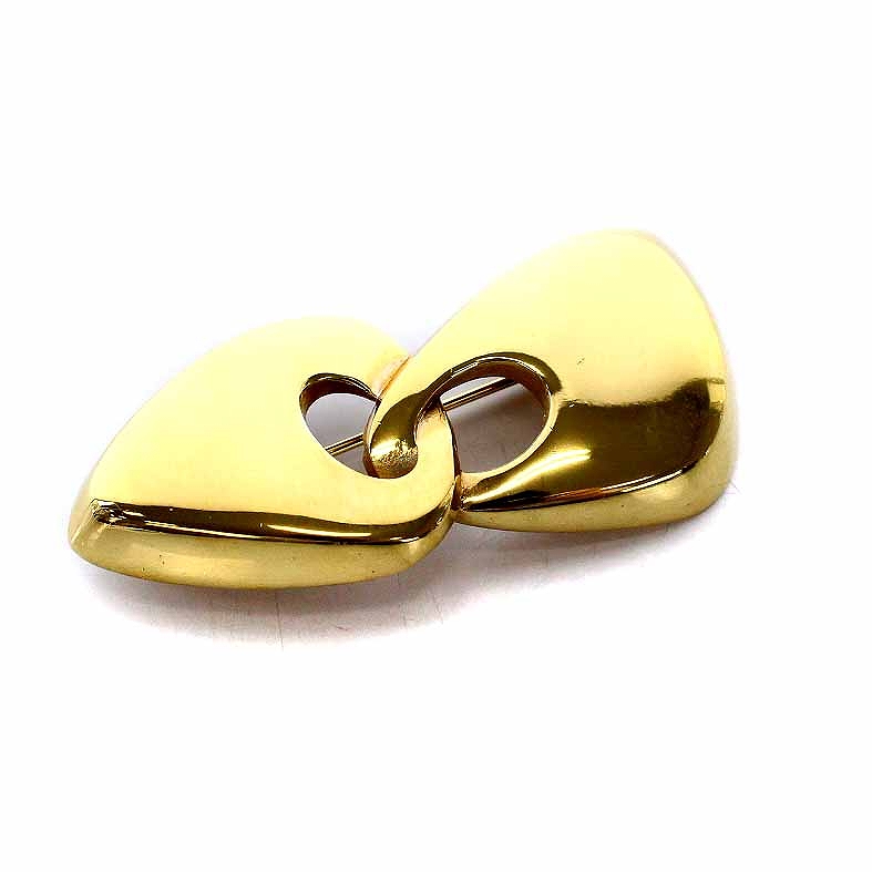 CELINE セリーヌ ヴィンテージ ハート ブローチ ゴールド CELINE