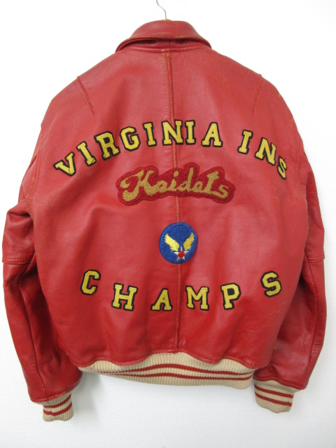 アヴィレックス 赤 レザージャケット M 米国製】AVIREX レザー