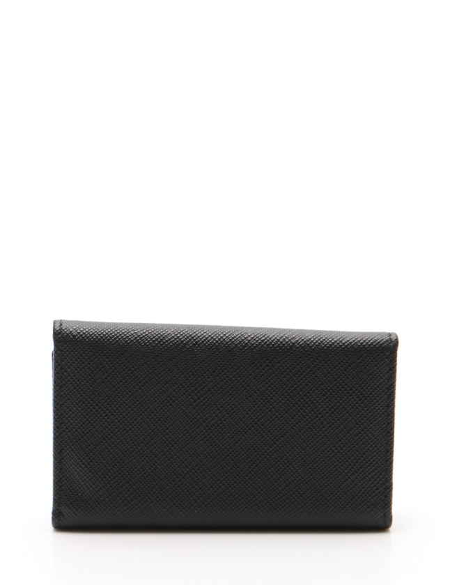 プラダ PRADA 6連キーケース 黒 赤 小物 サフィアーノレザー 2PG222