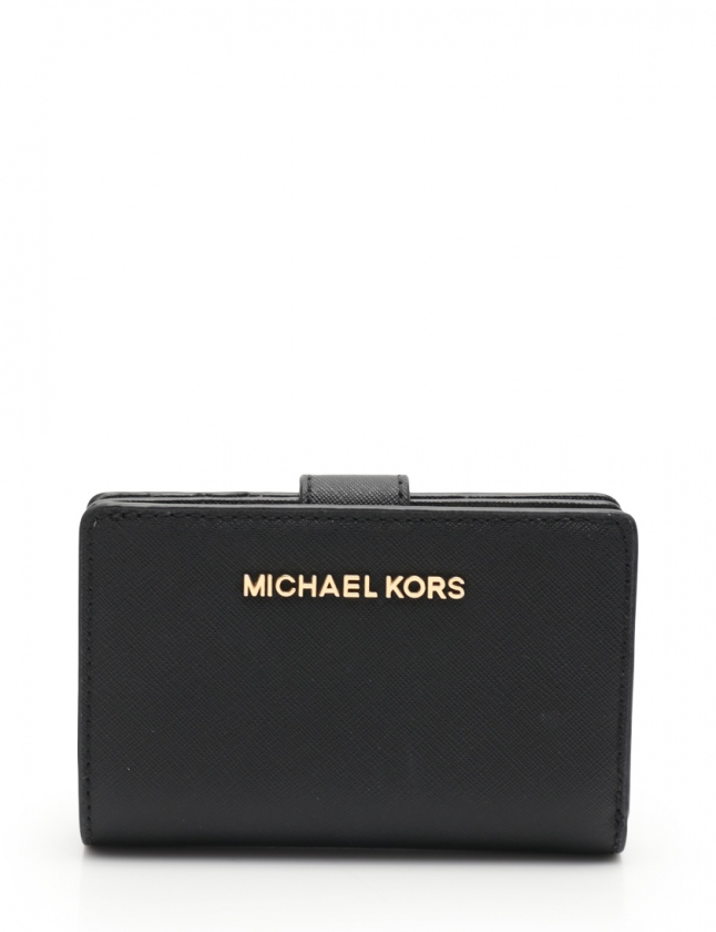 マイケルコース MICHAEL KORS 二つ折り財布 黒 小物 レザー 35F7GTVF2L