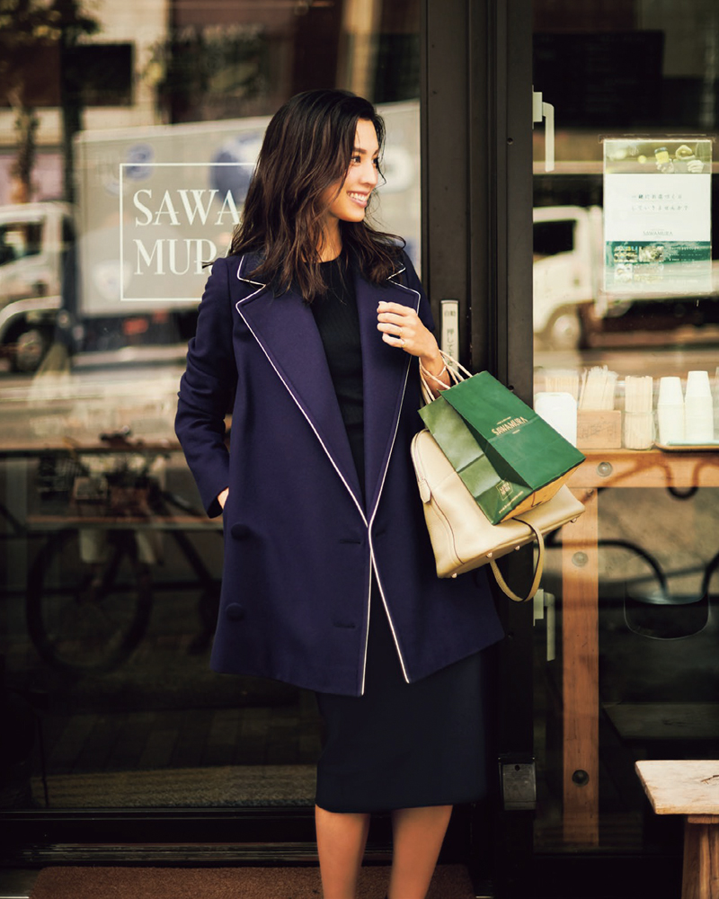 ステラマッカートニー コート ネイビー チェスターコート 【公式通販】