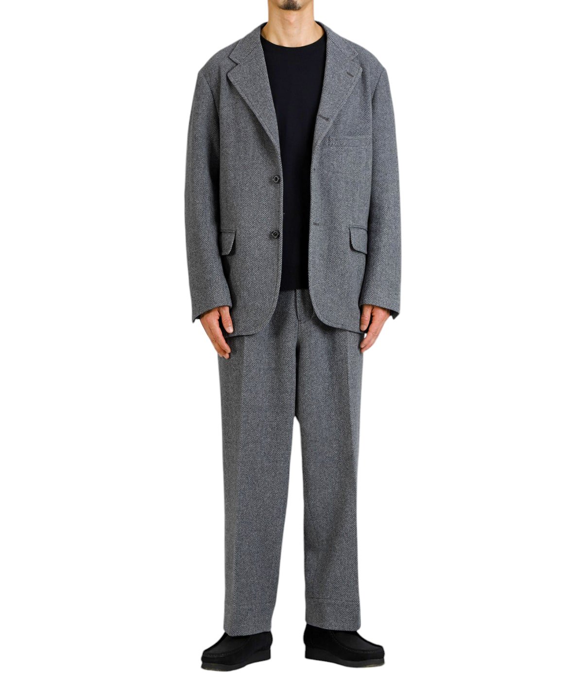 Unlikely Sawtooth Flap 2P Trousers Wool Tweed | Unlikely(アンライ