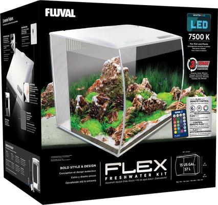 FLUVAL Flex Aquarium Kit, White, 15-gal - Chewy.com