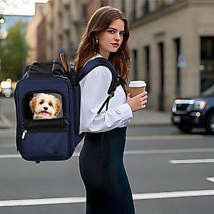 PETAMI Deluxe Backpack Dog & Cat Carrier, Heather Taupe - Chewy.com