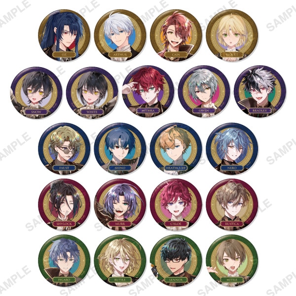 トレーディング缶バッジ「Monochrome wizards」 | 魔法使いの約束 2022