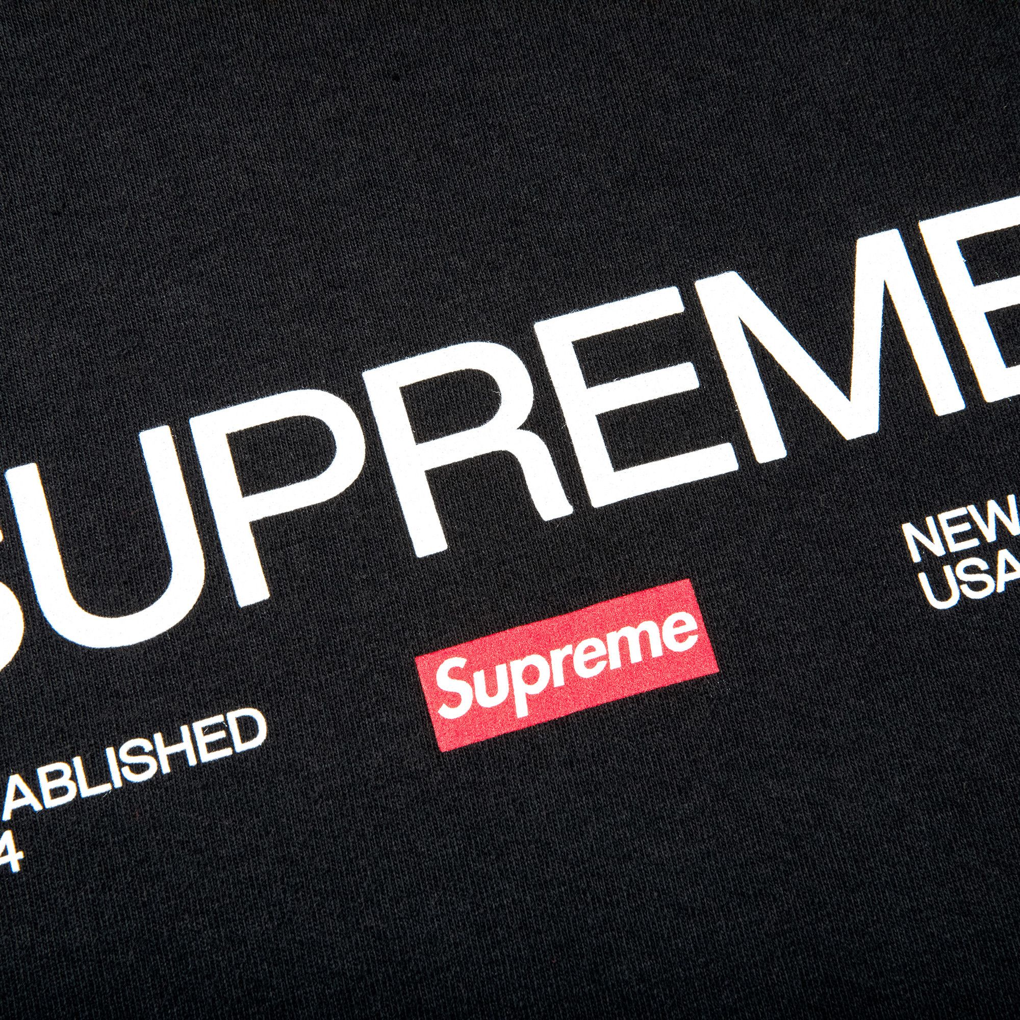 Buy Supreme Est. 1994 Tee 'Black' - FW21T43 BLACK | GOAT