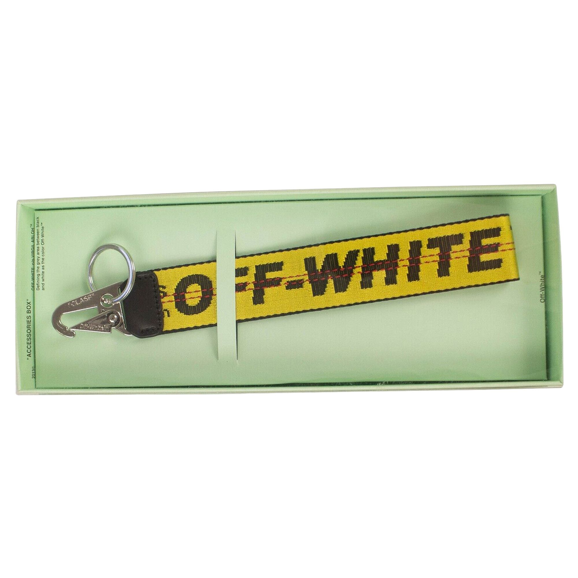 Buy Off-White Industrial Logo Keychain 'Yellow