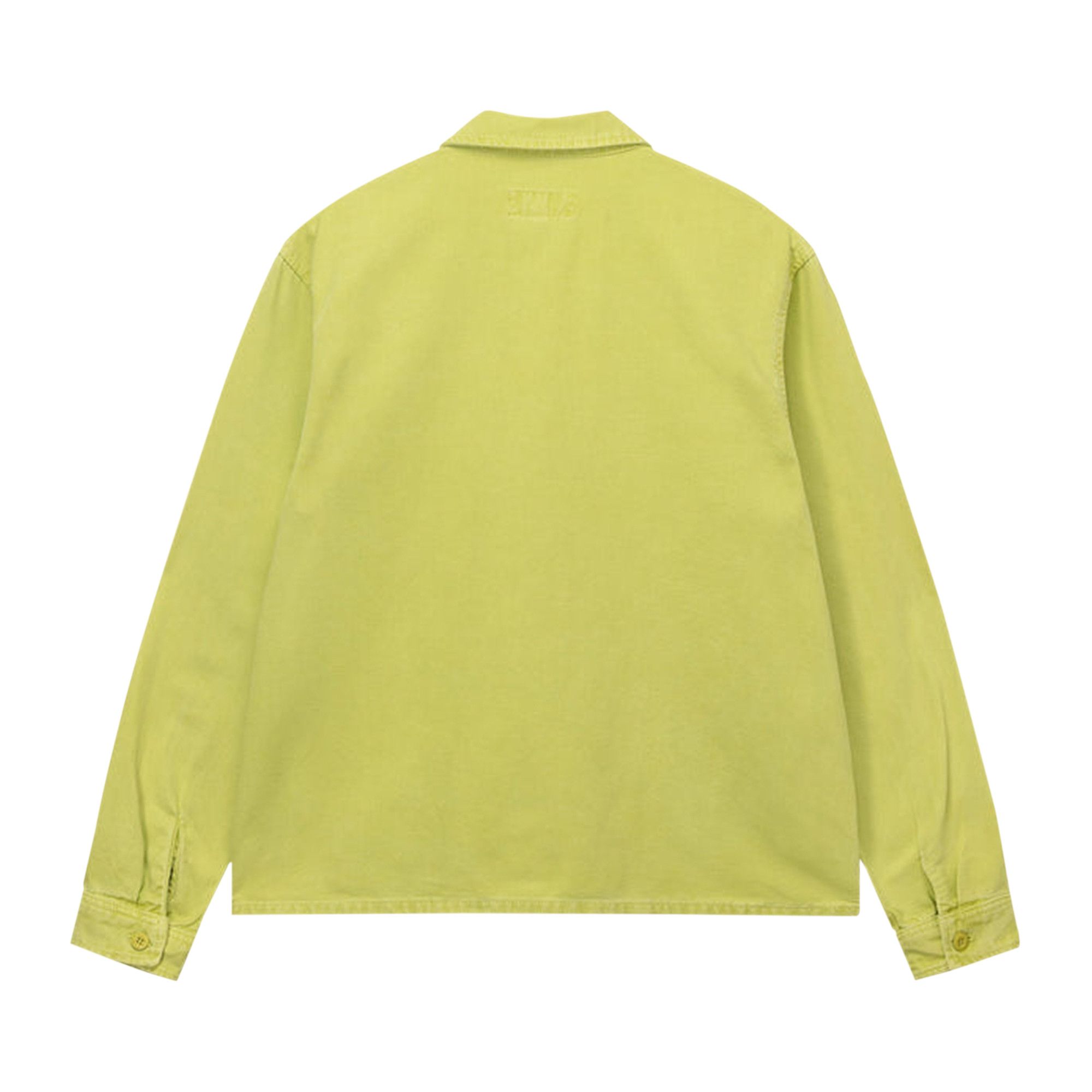 Buy Stussy Washed Canvas Zip Shirt 'Lime' - 1110264 LIME | GOAT