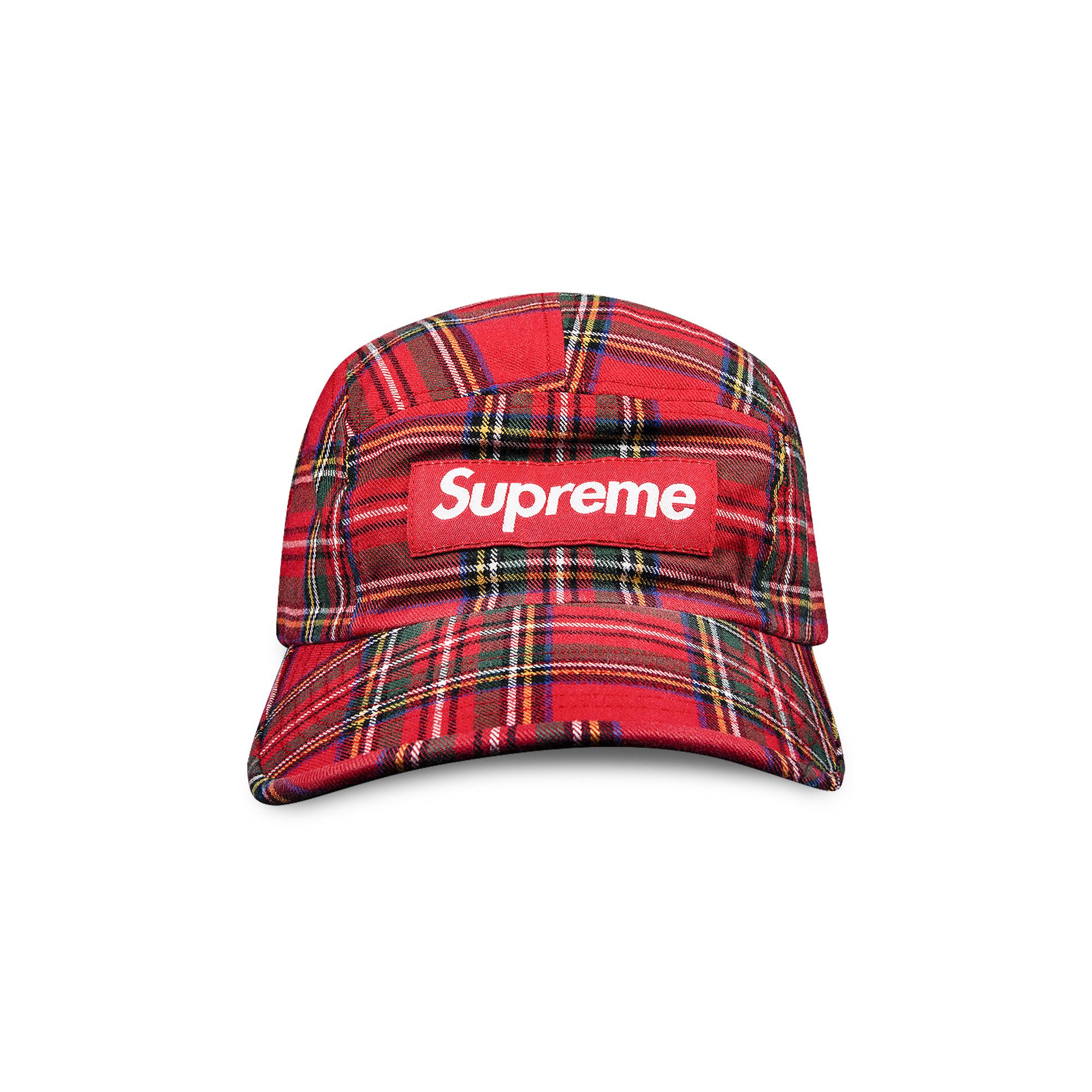 Buy Supreme Washed Chino Twill Camp Cap 'Red Tartan' - FW20H7 RED