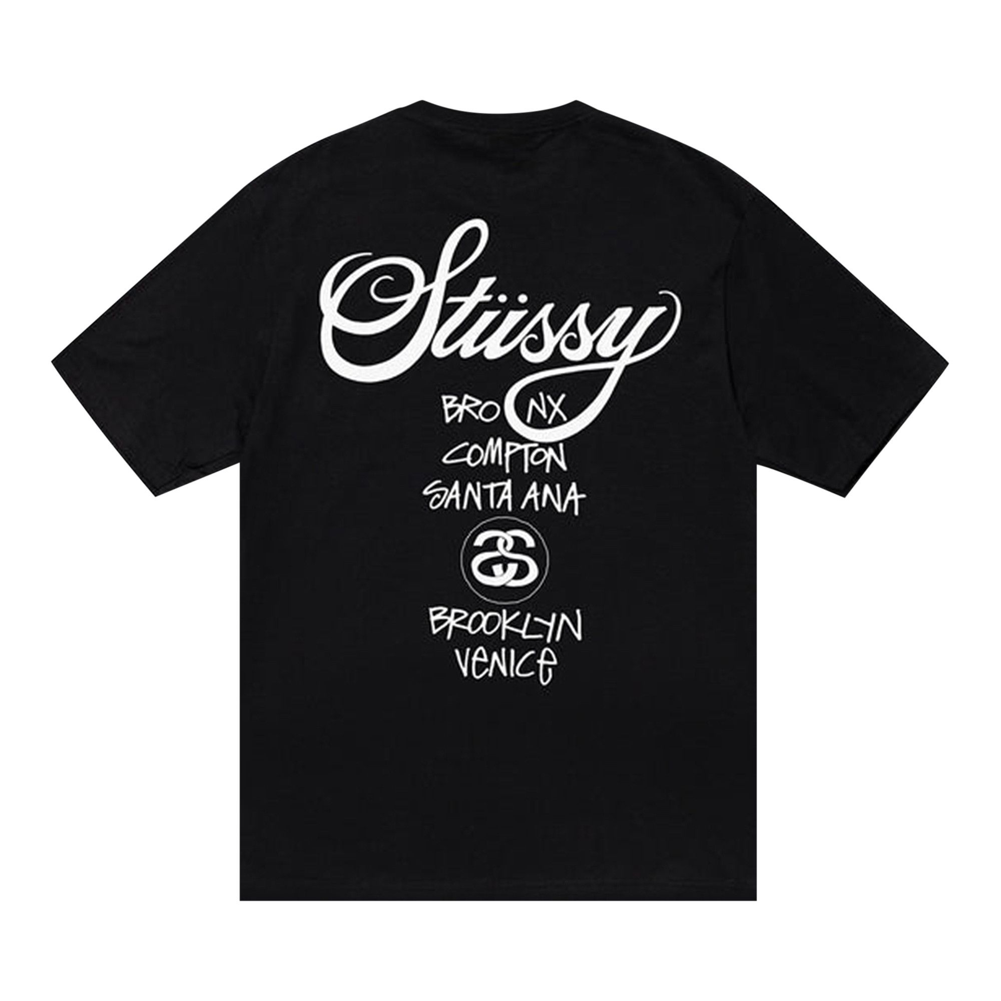 Buy Stussy World Tour Tee 'Black' - 3903792 BLAC | GOAT