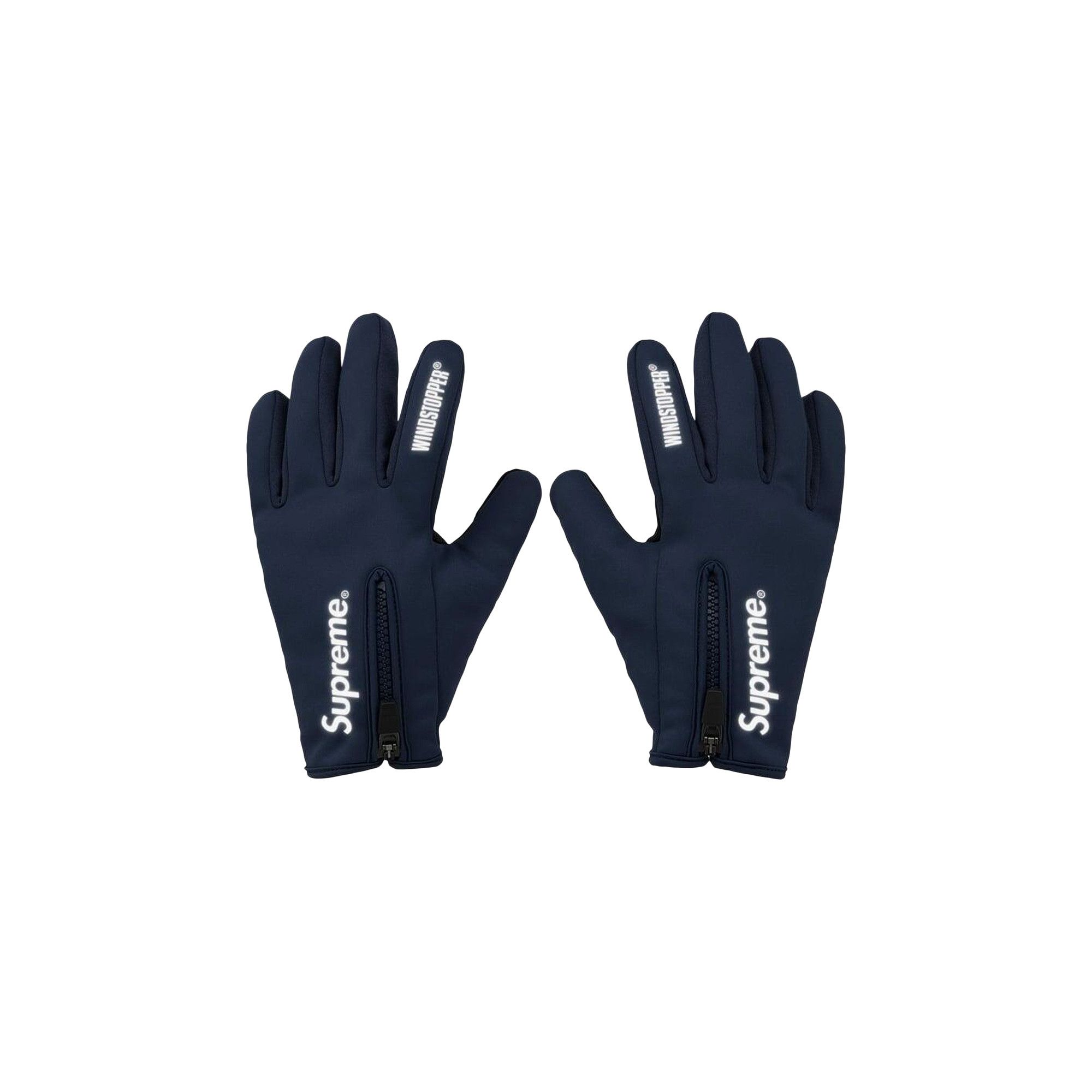 Buy Supreme WINDSTOPPER Zip Gloves 'Navy' - FW24A9 NAVY | GOAT