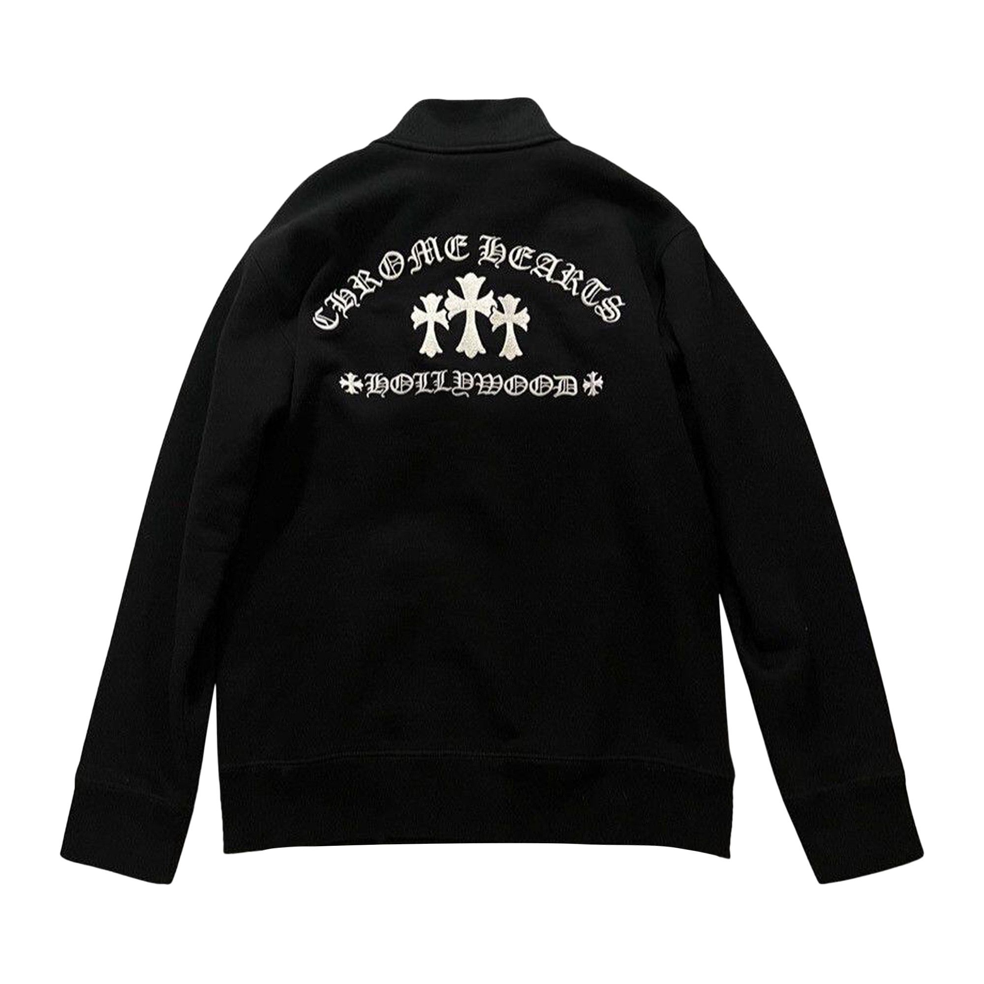 Buy Chrome Hearts Triple Cross Hollywood Quarter Zip 'Black